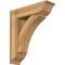 Ekena Millwork Thorton Traditional Rough Sawn Bracket w/ Offset Brace, Western Red Cedar, 8"W x 28"D x 32"H BKT0806X28X32THR01RWR - alternate 1